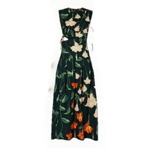 Agua by Agua Bendita Otoño Cut-Out Floral Midi Dress